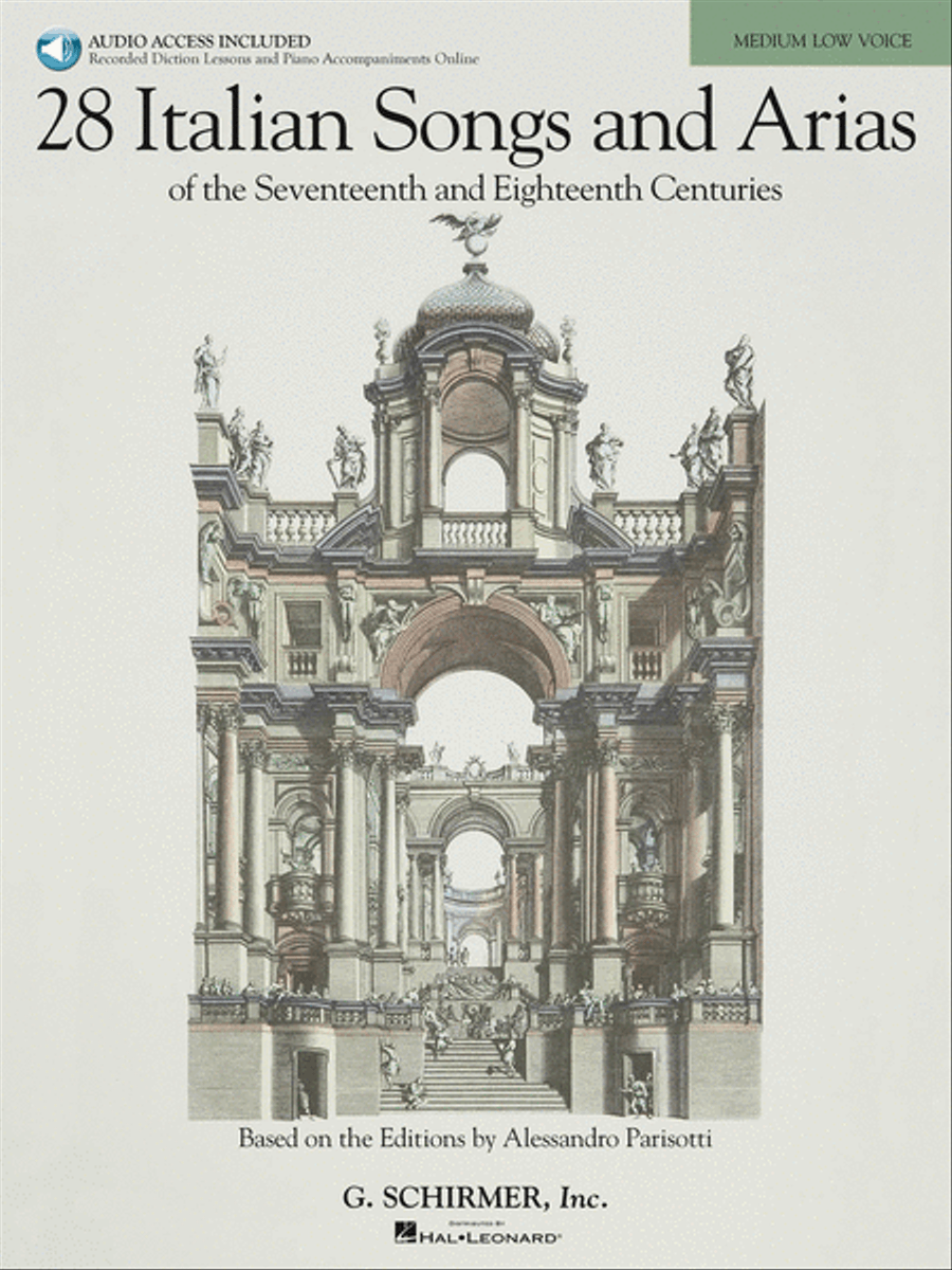 28 Italian Songs & Arias of the 17th & 18th Centuries – Medium Low, Book/Online Audio Medium Voice scores gallery preview page 1