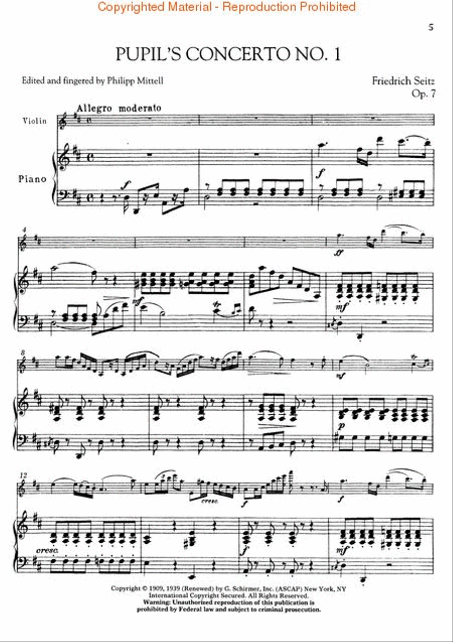 Pupil's Concertos, Complete Violin Solo scores gallery preview page 3