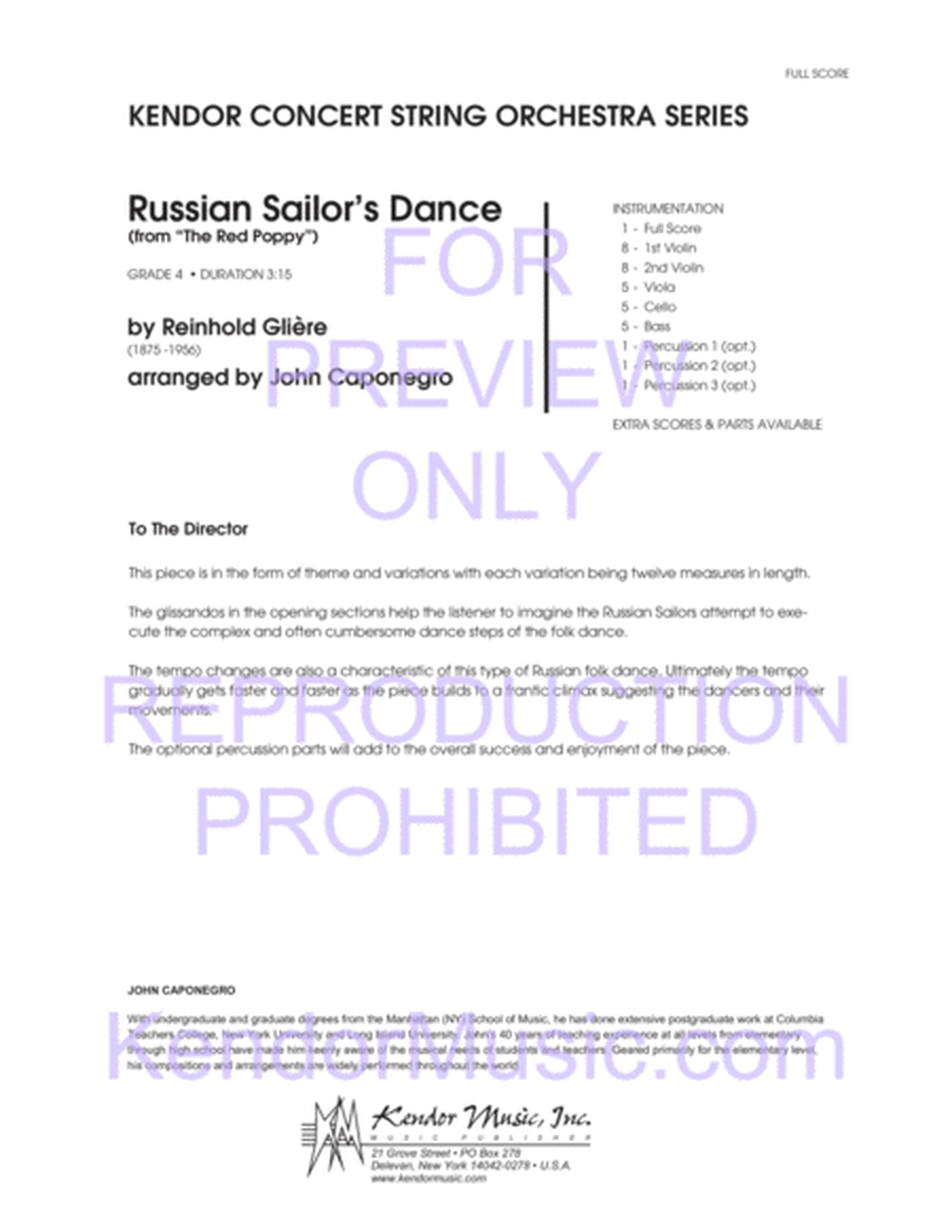 Russian Sailor's Dance (from 'The Red Poppy') image number null