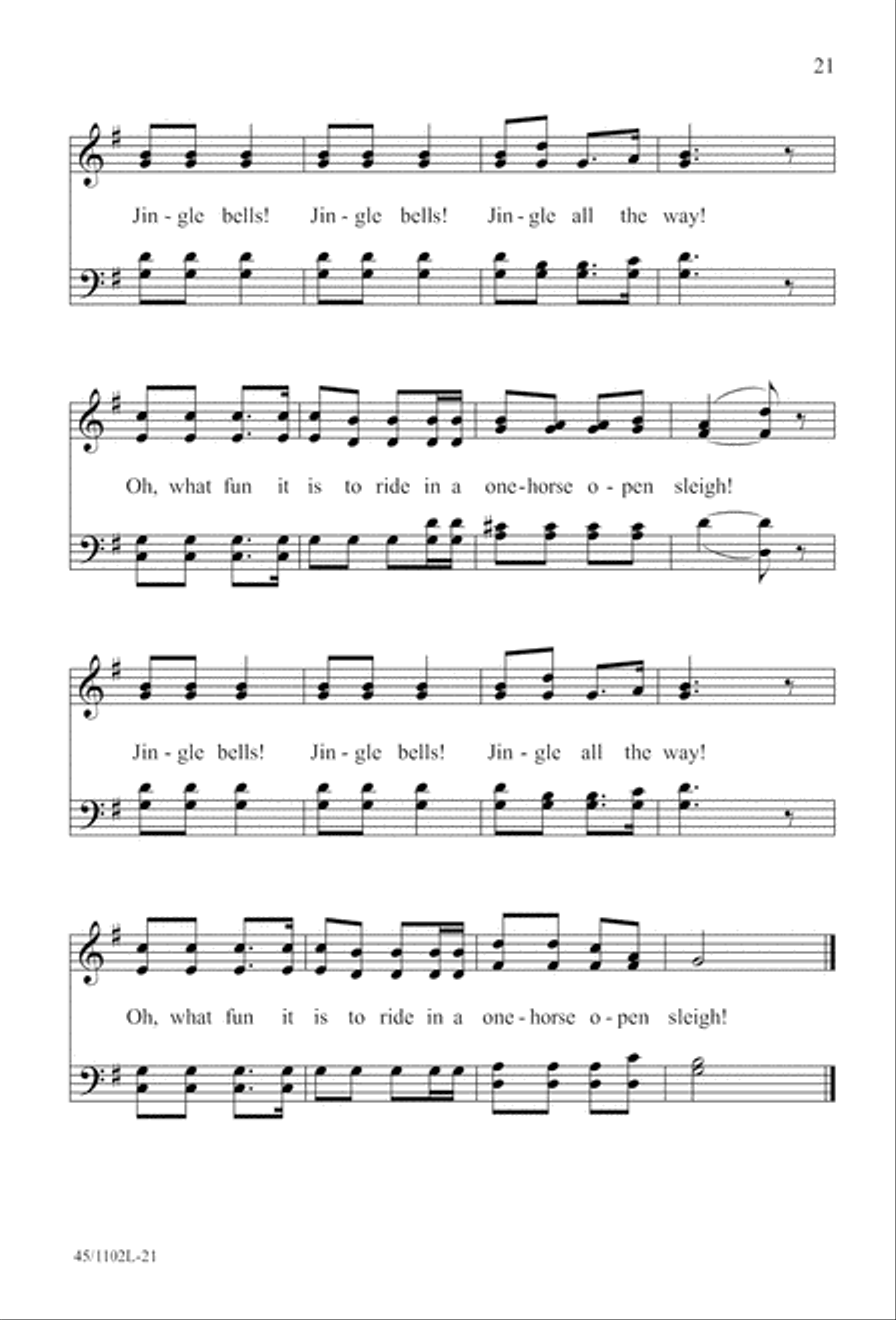 Let's Go Caroling 4-Part scores gallery preview page 21