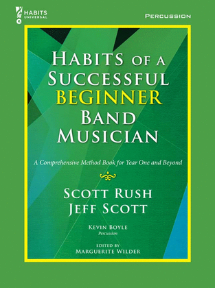 Book cover for Habits of a Successful Beginner Band Musician - Percussion