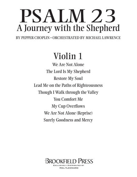 Psalm 23 - A Journey With The Shepherd - Violin 1