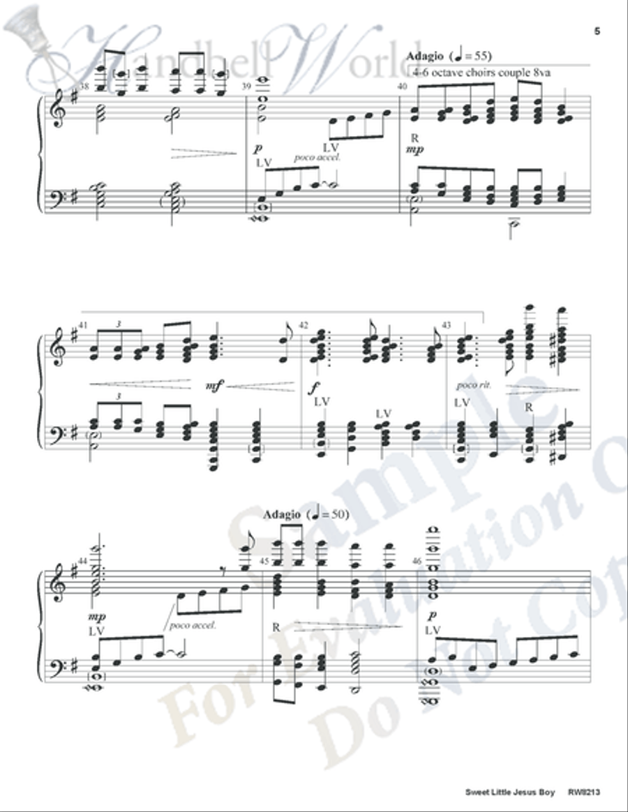 Sweet Little Jesus Boy 5-Octaves scores gallery preview page 4