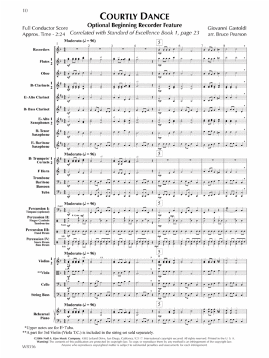 Renaissance Rock & Courtly Dance Concert Band scores gallery preview page 5