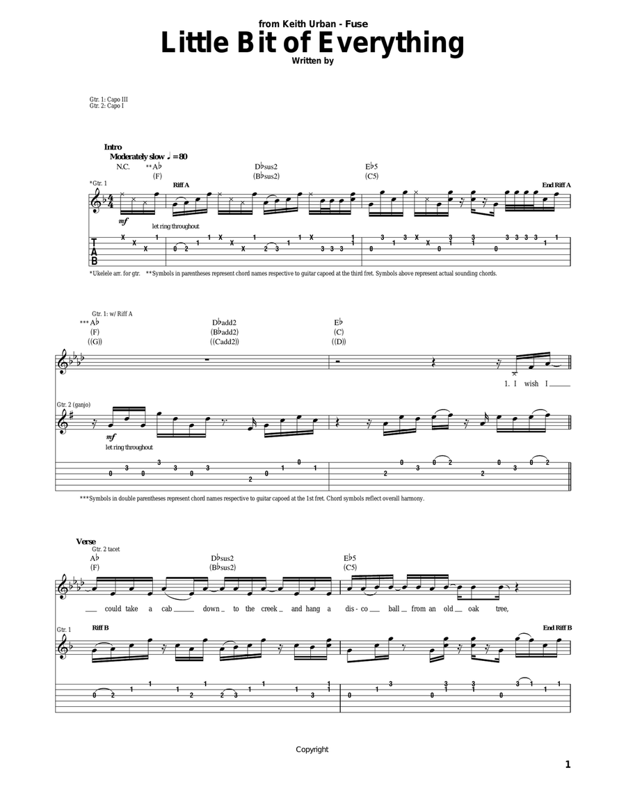 Little Bit Of Everything Acoustic Guitar scores gallery preview page 1