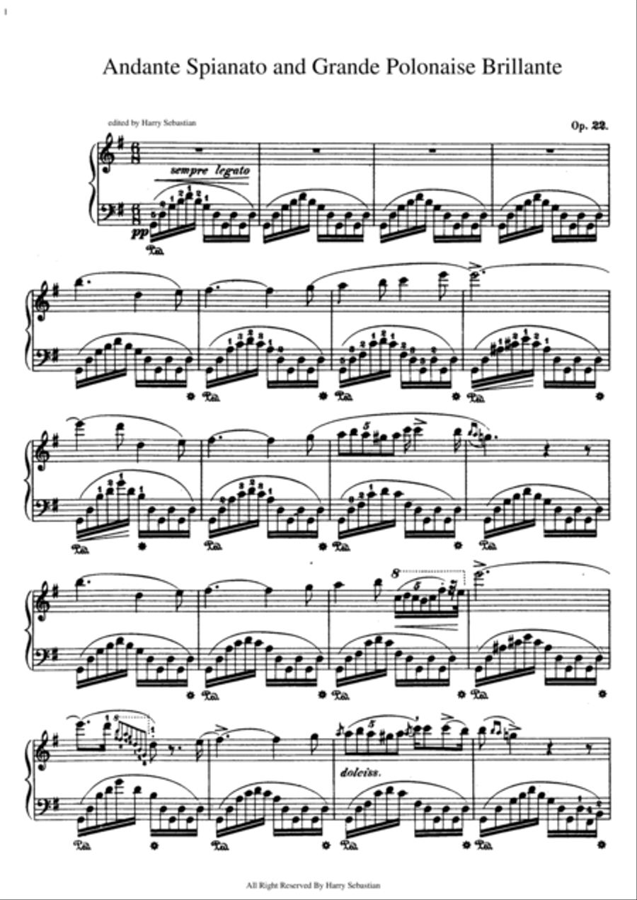 Chopin- Andante Spianato and Grande Polonaise Brillante Op.22 Chopin- Andante Spianato and Grande Polonaise Brillante Op.22 Piano Solo scores gallery preview page 2