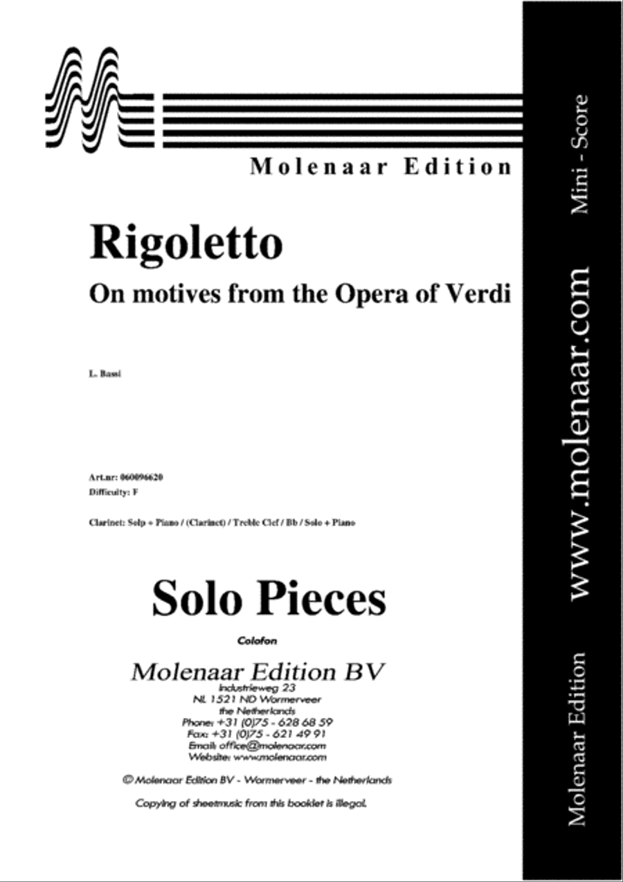 Rigoletto Clarinet Solo scores gallery preview page 2