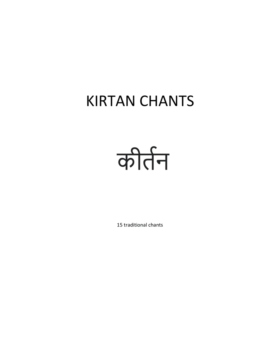 Kirtan Chant - a Collection Unison Choir scores gallery preview page 1