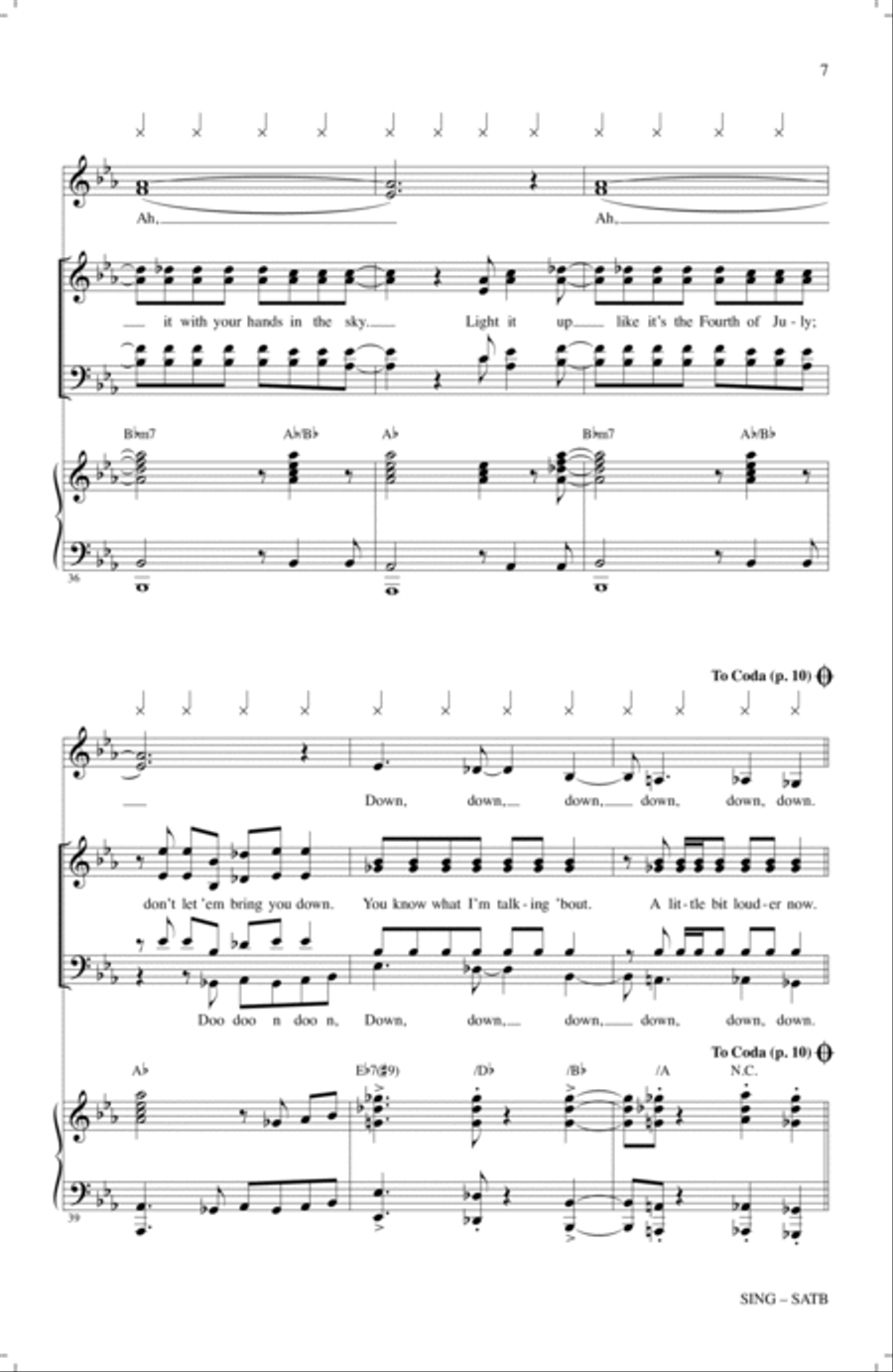 Sing (arr. Mark Brymer) Sing (arr. Mark Brymer) 4-Part scores gallery preview page 6