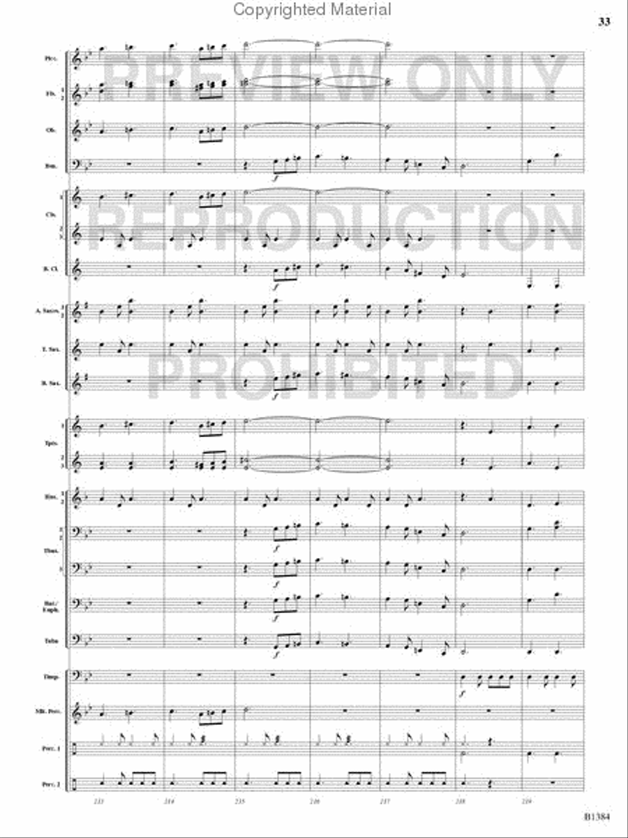 Summer Resounding! Concert Band scores gallery preview page 32