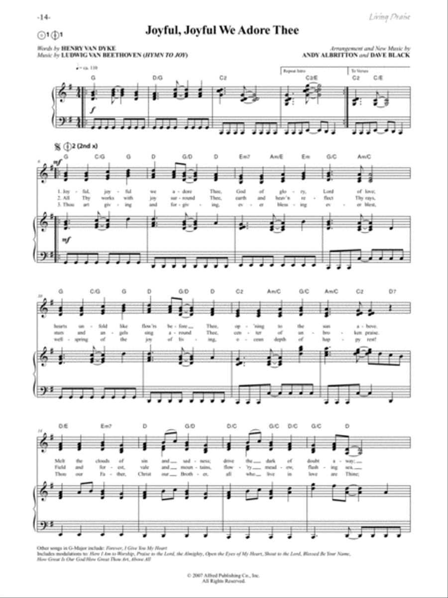 Living Praise (A Complete Resource for Blended Worship and Contemporary Praise) Choir scores gallery preview page 3