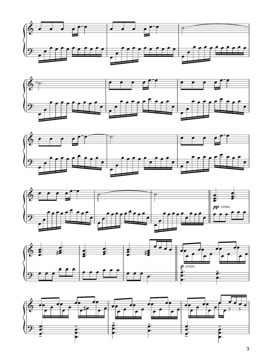 Divenire Piano Solo scores gallery preview page 3