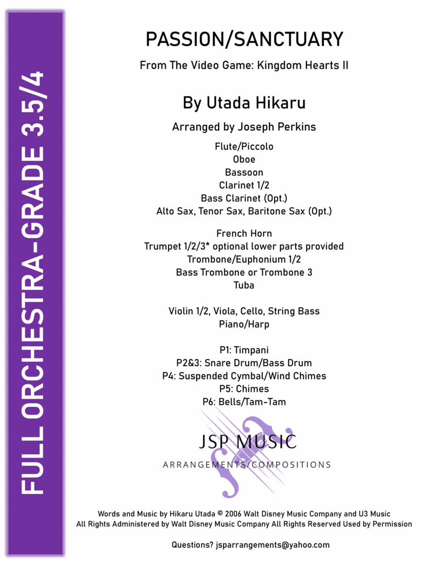 Passion Full Orchestra scores gallery preview page 1