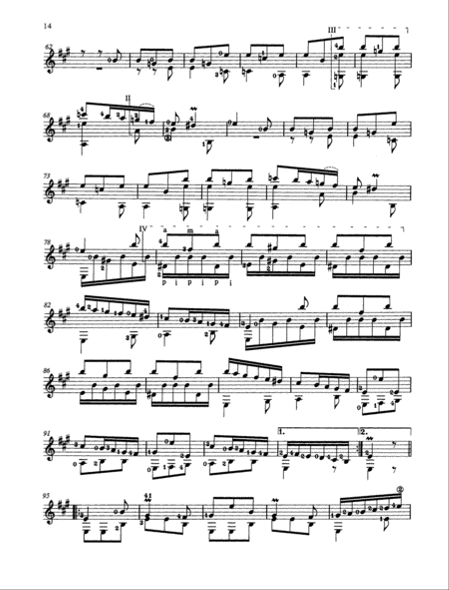 Sonata A-major Classical Guitar scores gallery preview page 3