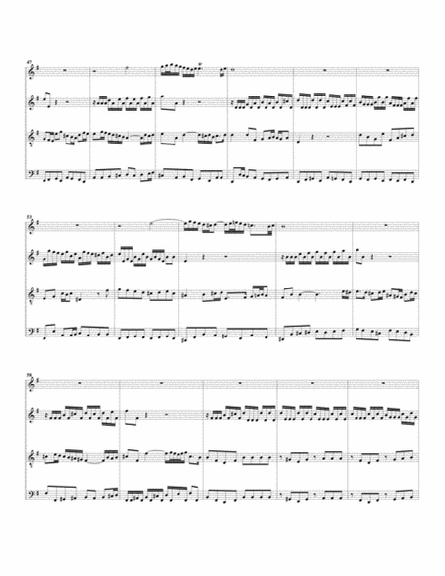 Aria: Alles, was von Gott geboren from Cantata BWV 80 (arrangement for 4 recorders)