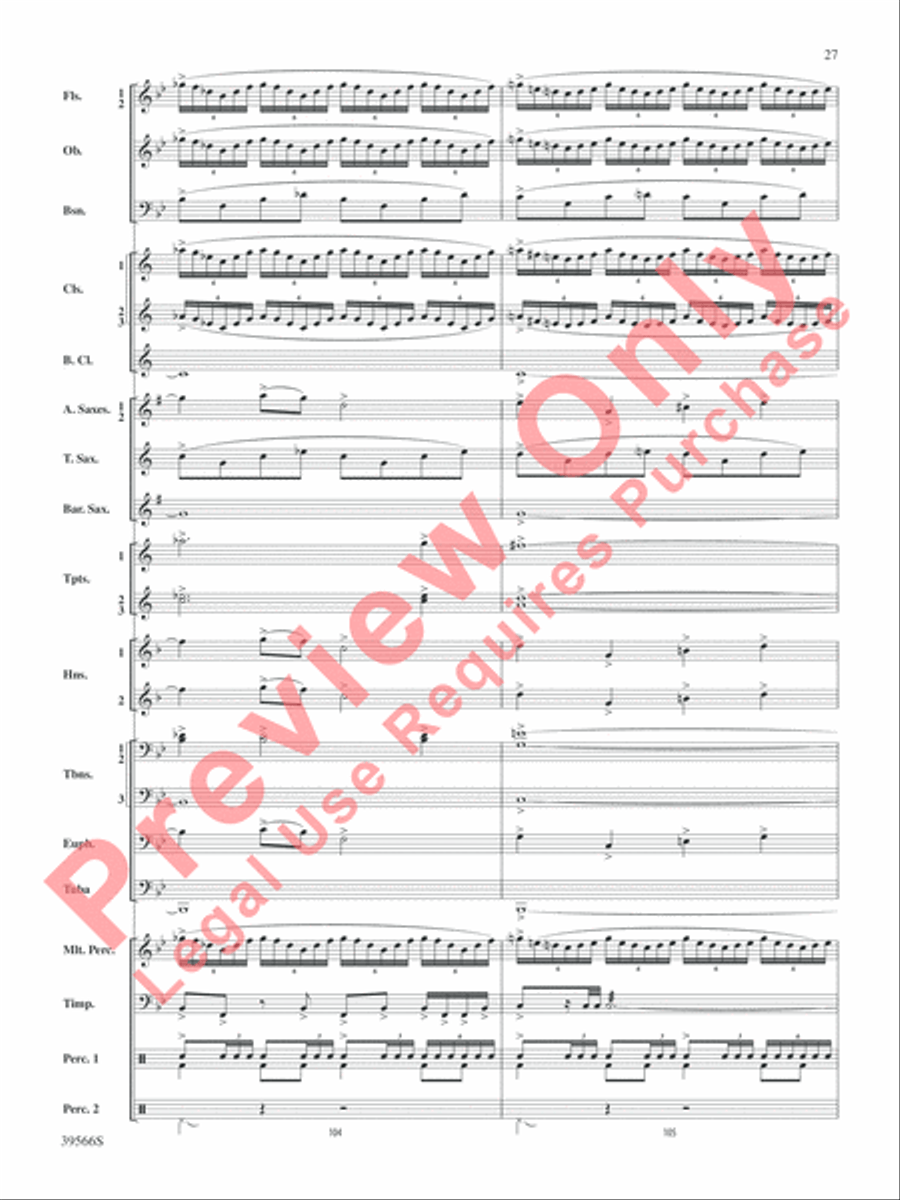 At the Movies with Danny Elfman Concert Band scores gallery preview page 28