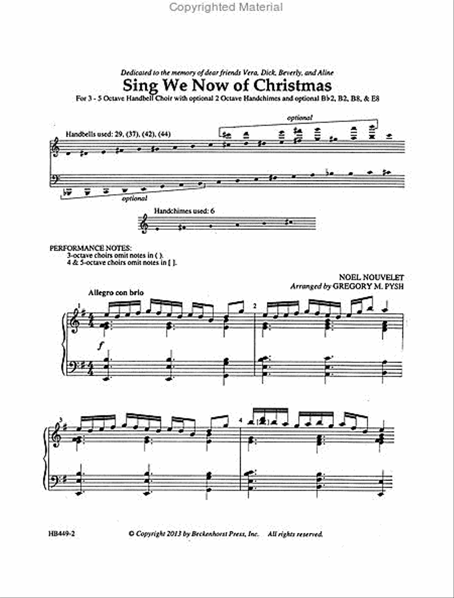 Sing We Now of Christmas - Pysh 5-Octaves scores gallery preview page 2