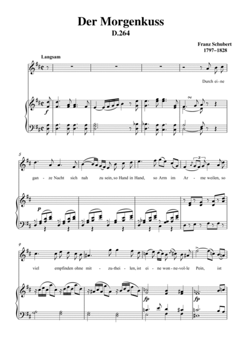 Schubert-Der Morgenkuss(nach einem Ball) in D D.264,for Vocal and Piano