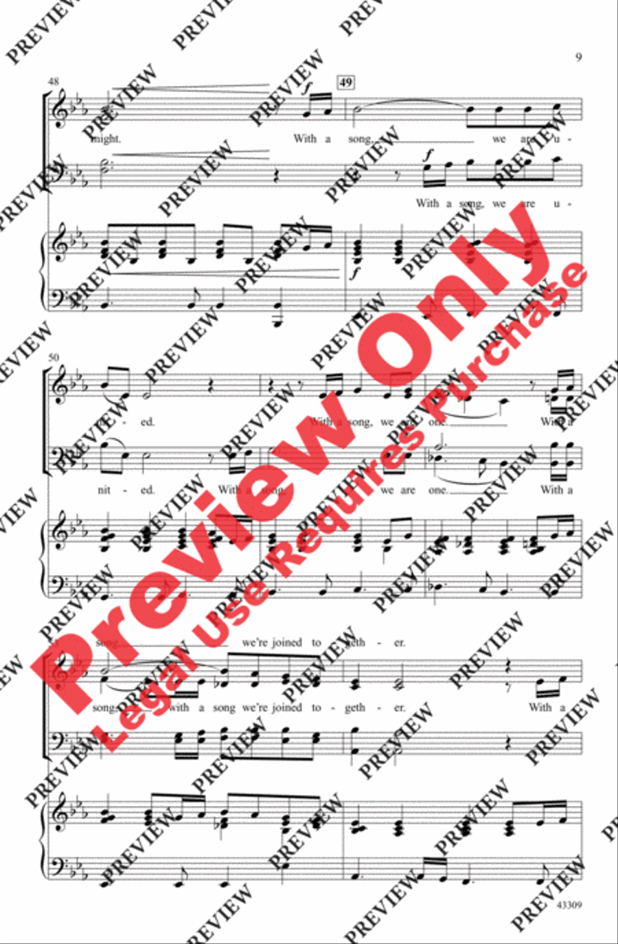 With a Song - SoundTrax CD (CD only) Choir scores gallery preview page 9