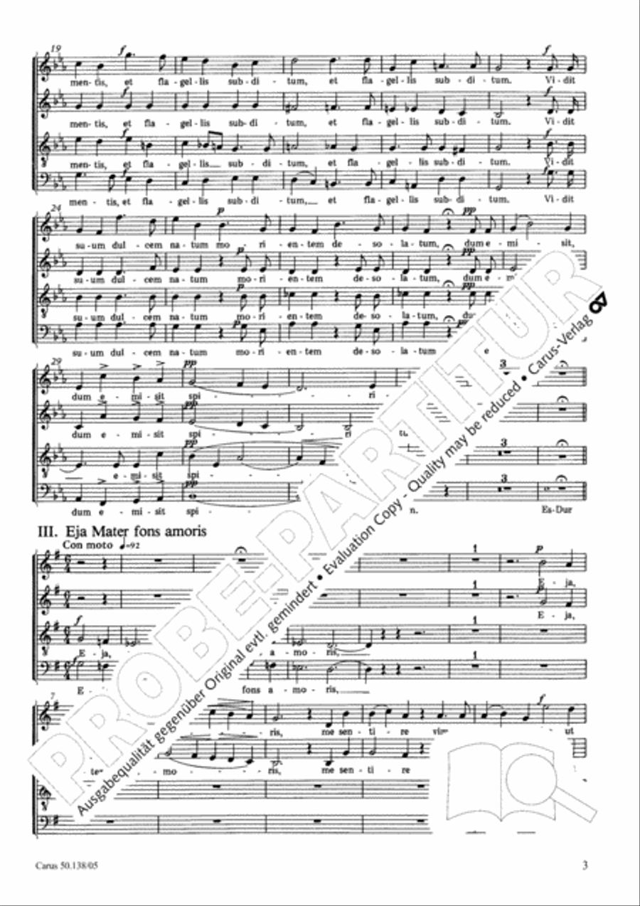 Stabat Mater in G minor 4-Part scores gallery preview page 4