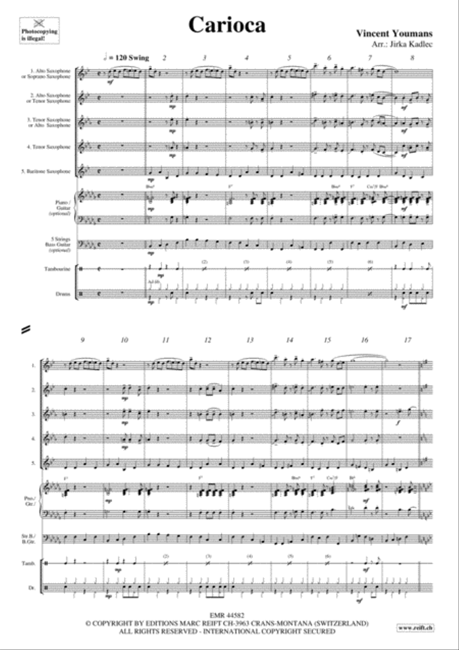 Carioca Saxophone Quintet scores gallery preview page 3