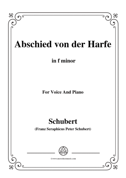 Schubert-Abschied von der Harfe,in f minor,for Voice&Piano image number null