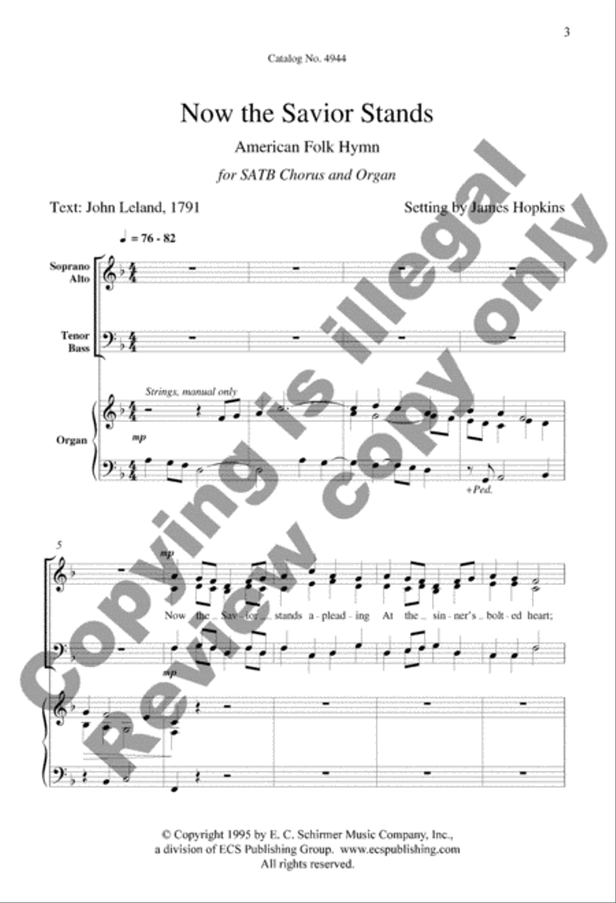 Now The Savior Stands 4-Part scores gallery preview page 2