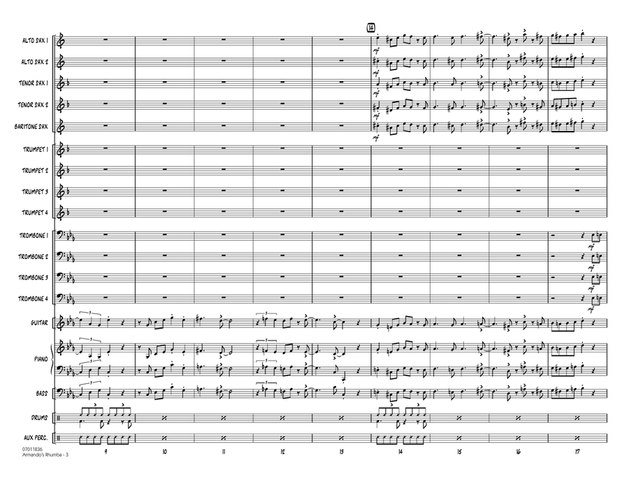 Armando's Rhumba - Conductor Score (Full Score) Jazz Ensemble scores gallery preview page 3