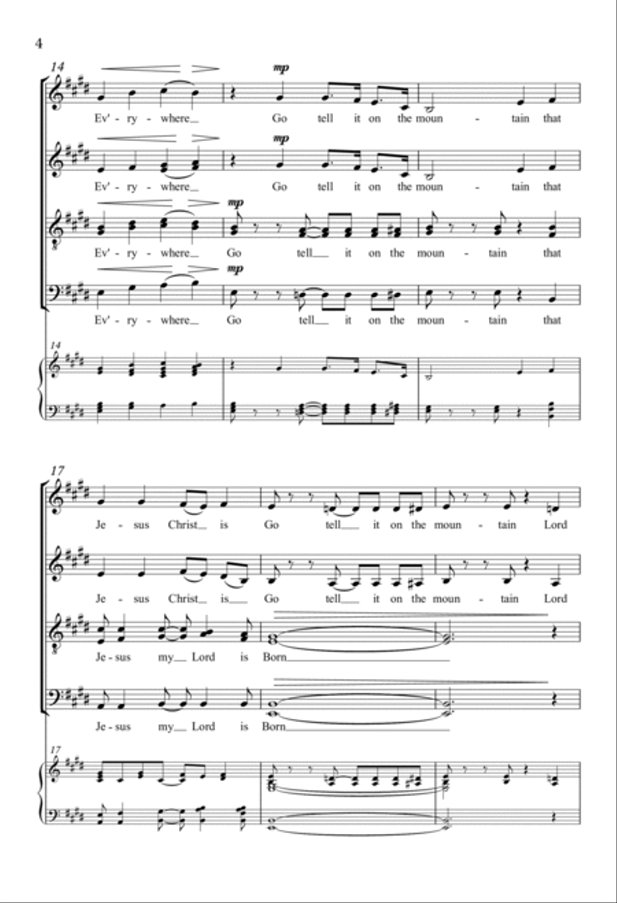 Go Tell It on the Mountain Divisi scores gallery preview page 3
