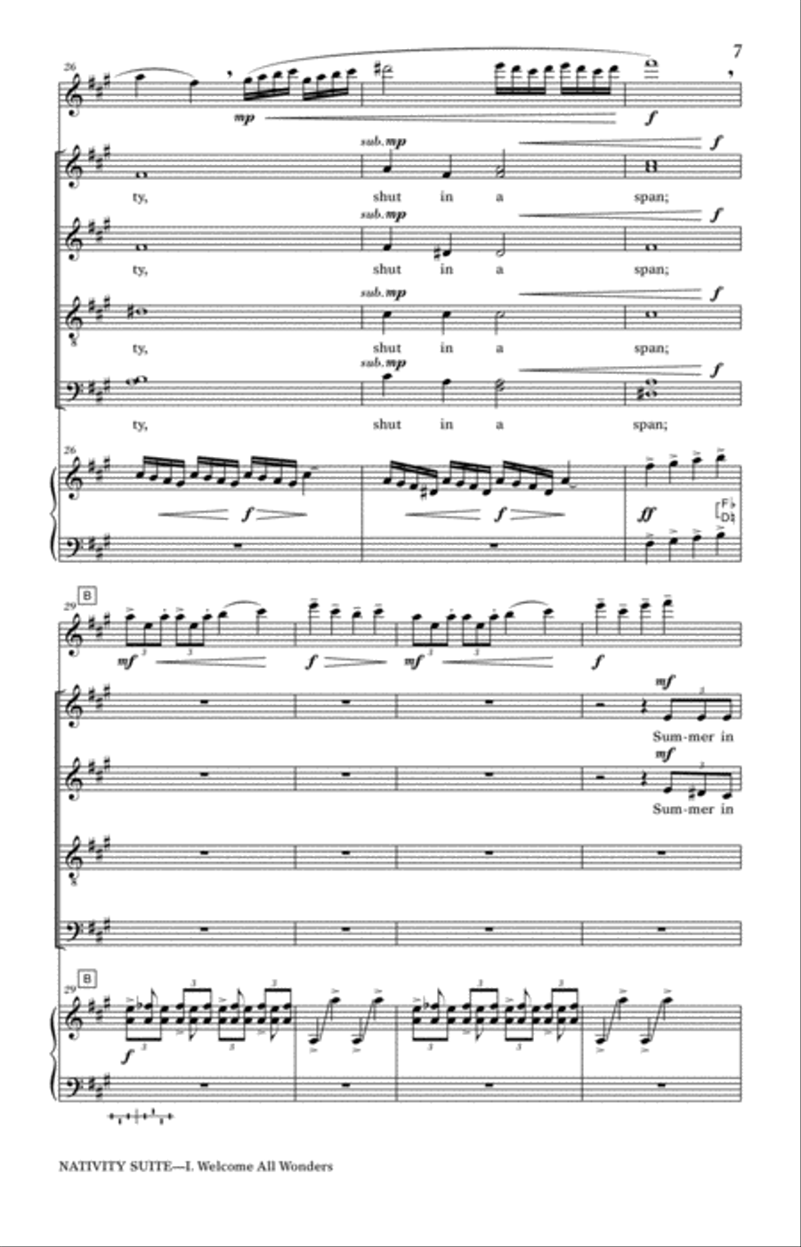 Welcome All Wonders 4-Part scores gallery preview page 5