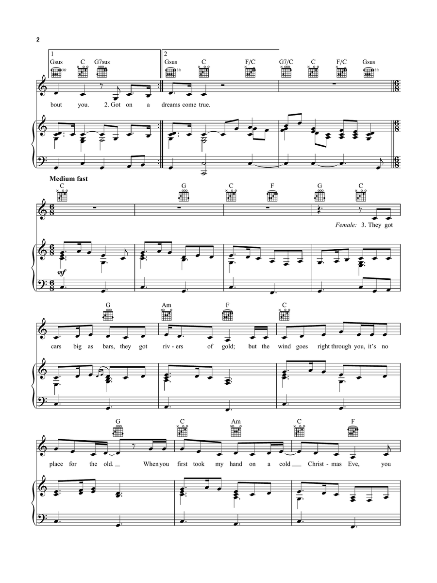 Fairytale Of New York Acoustic Guitar scores gallery preview page 2