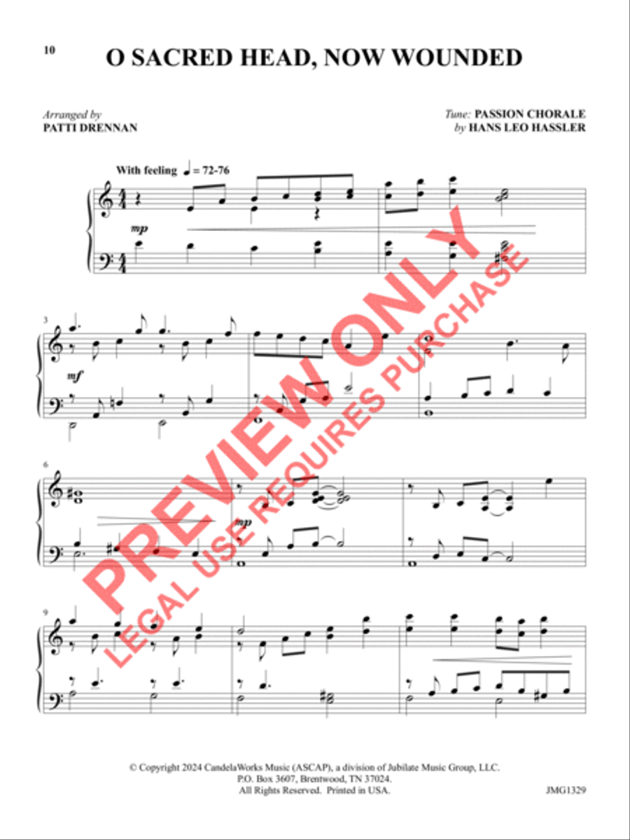 Portraits of the Passion Piano Solo scores gallery preview page 9