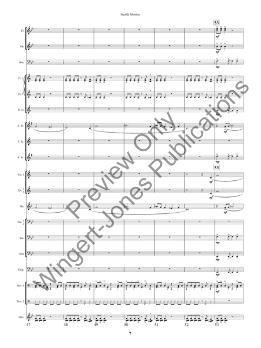Stealth Mission Stealth Mission Concert Band scores gallery preview page 10