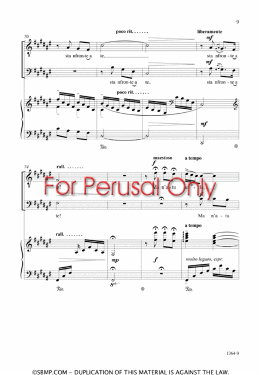 O Sole Mio - TBB Octavo 3-Part scores gallery preview page 8