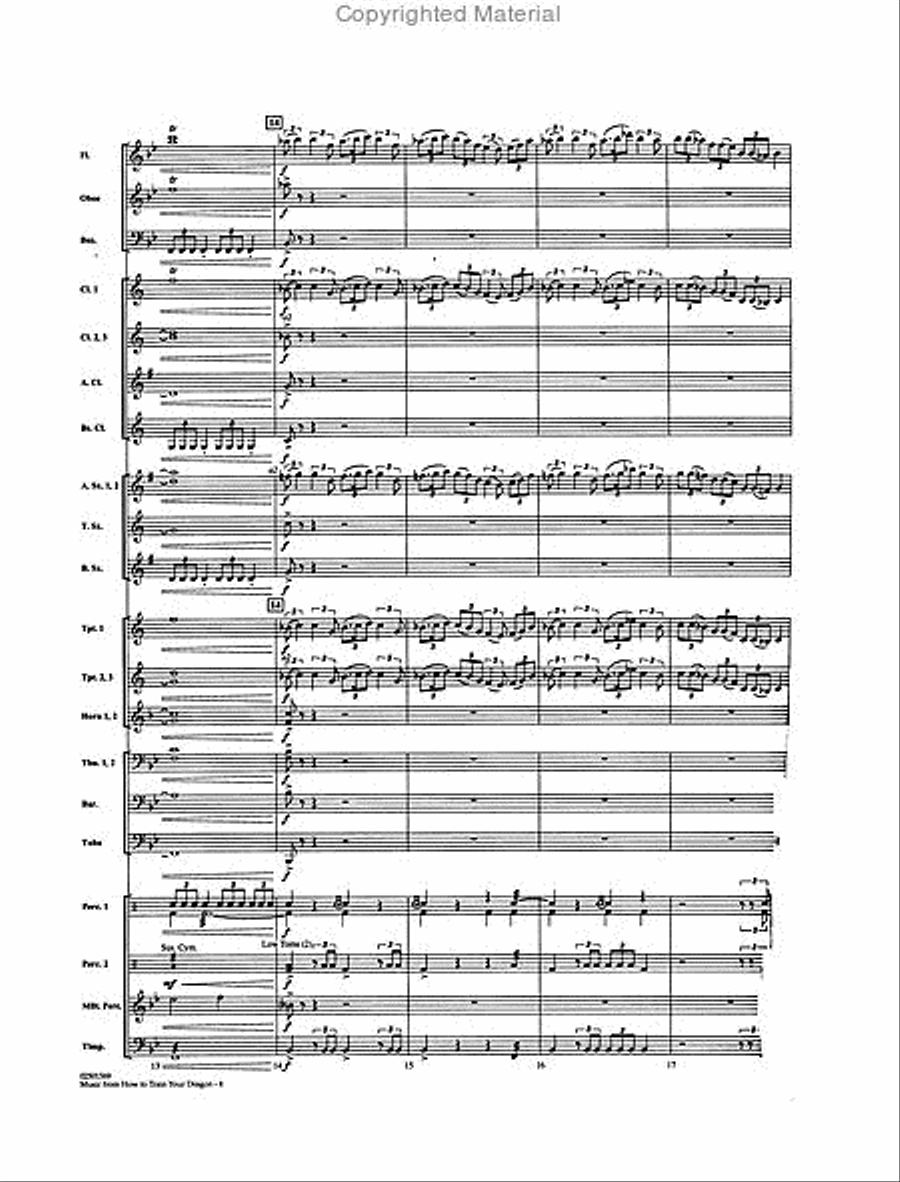 Music from How to Train Your Dragon Concert Band scores gallery preview page 4