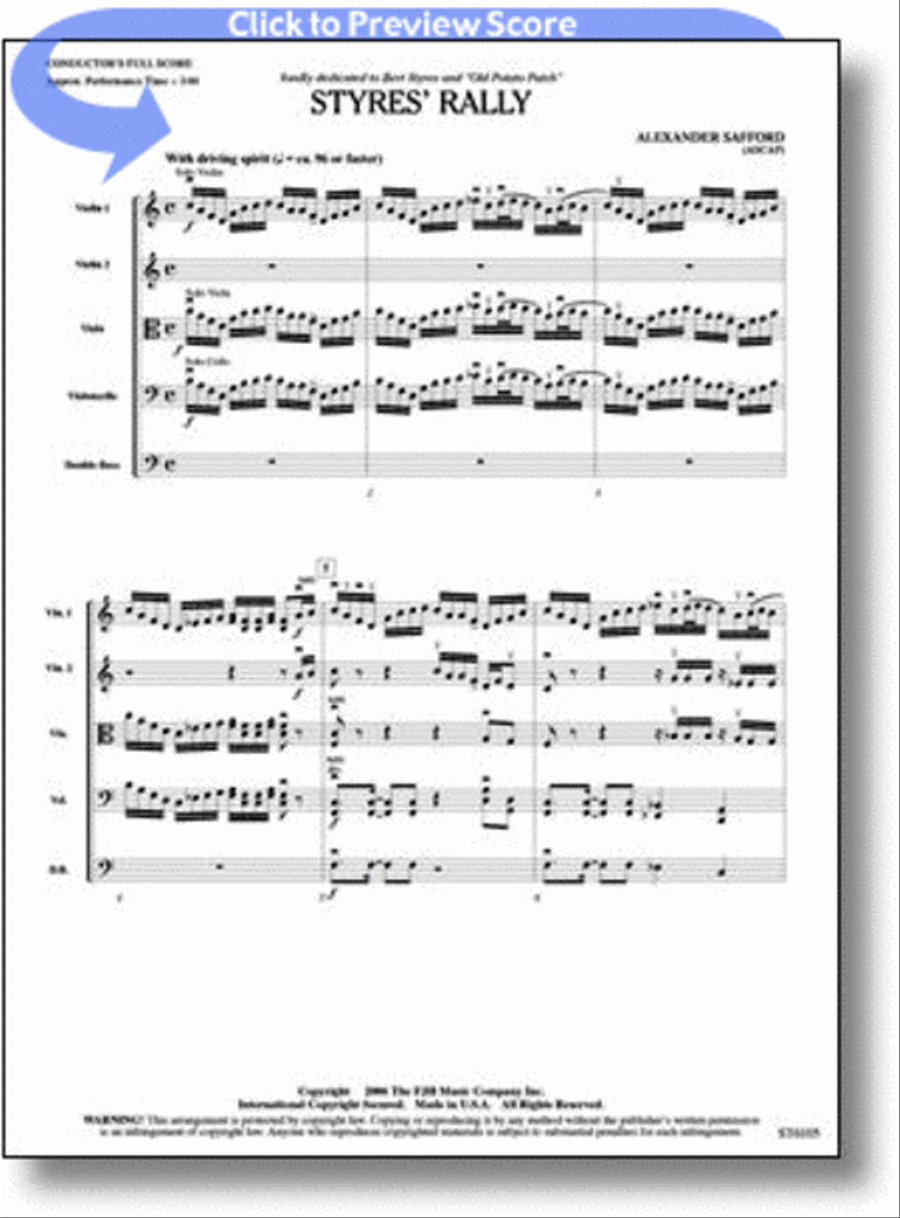 Styres' Rally String Orchestra scores gallery preview page 1