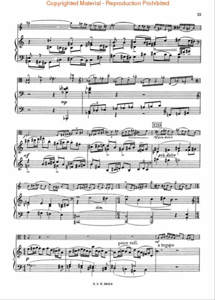 Viola Concerto, Op. Posth. Orchestra scores gallery preview page 3