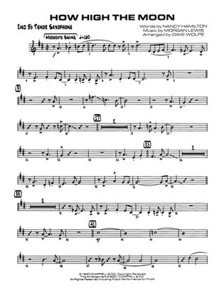 How High the Moon: 2nd B-flat Tenor Saxophone