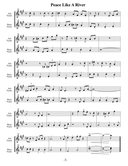 Peace Like A River (Arrangements Level 2-4 for VIOLIN + Written acc) Hymns image number null