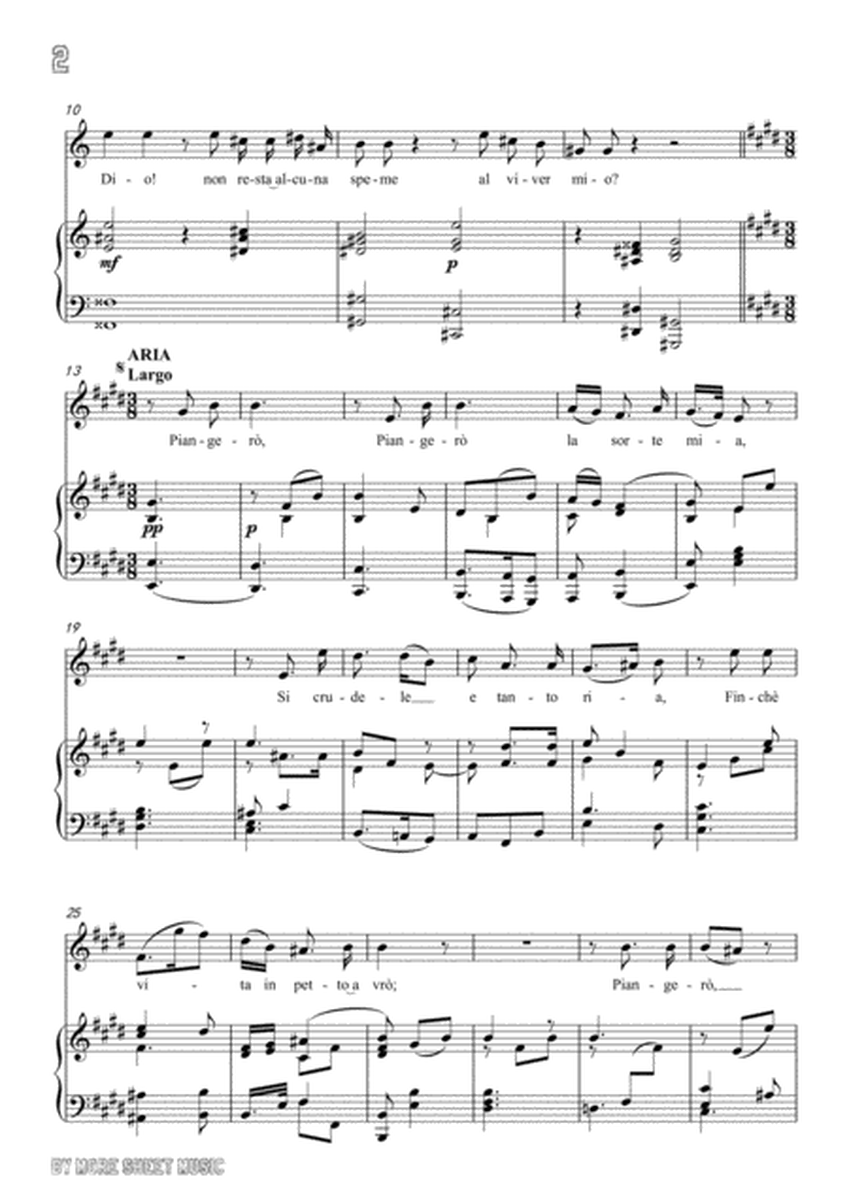 Handel-E pur così in un giorno...Piangerò la sorte mia in E Major，for voice and piano image number null