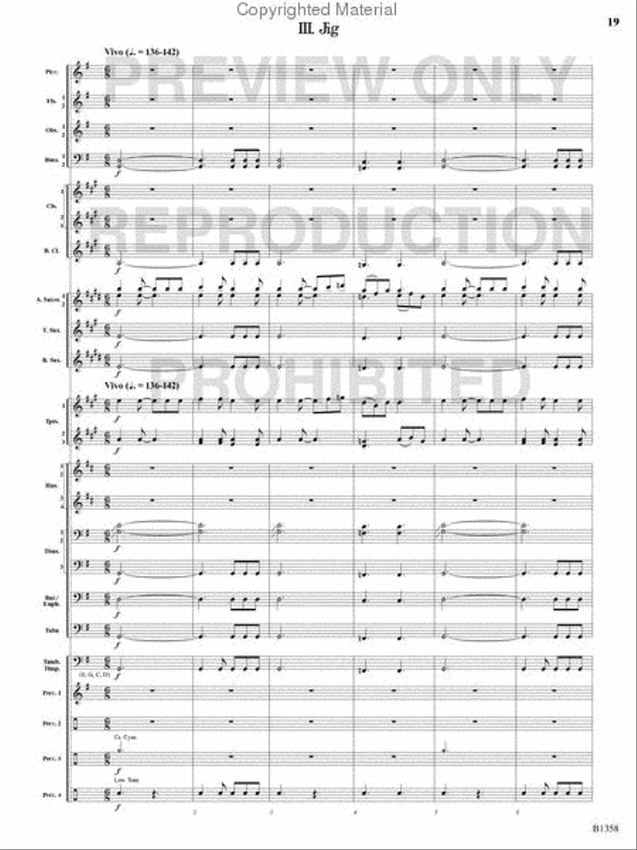 Three Celtic Dances Concert Band scores gallery preview page 18
