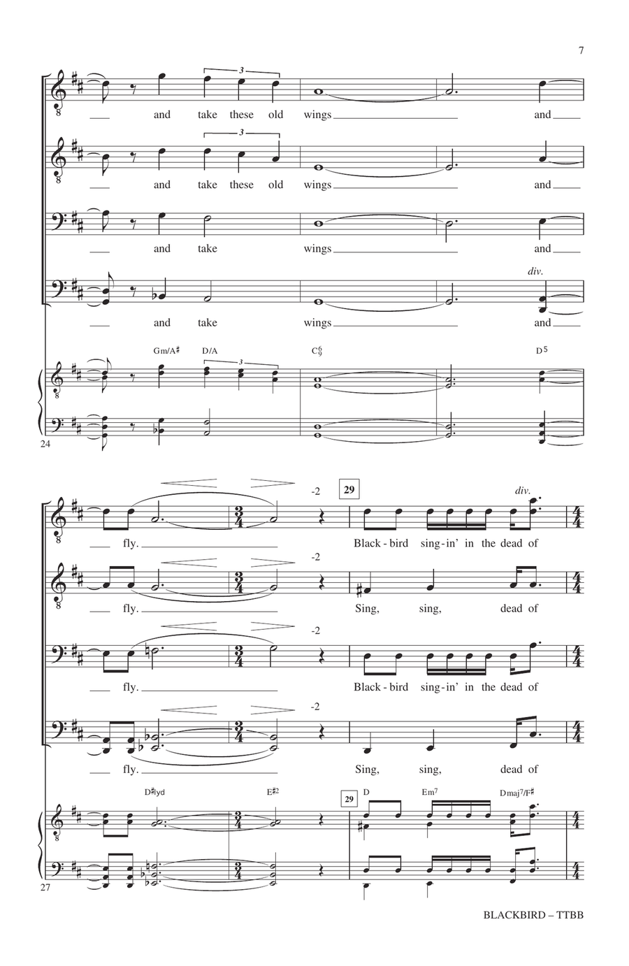 Blackbird TTBB scores gallery preview page 5