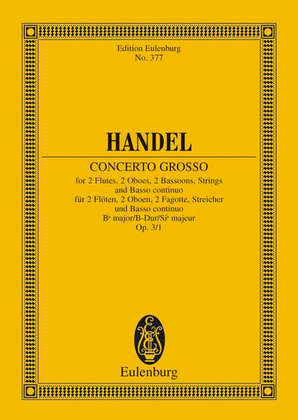 Concerto Grosso Op. 3/1 Bfl Maj