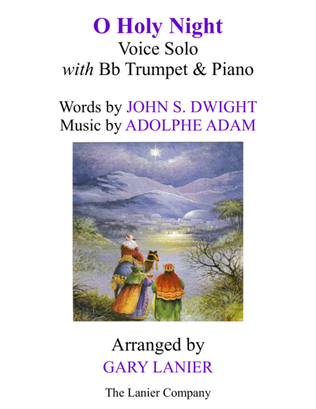 Book cover for O HOLY NIGHT (Voice Solo with Bb Trumpet & Piano - Score & Parts included)