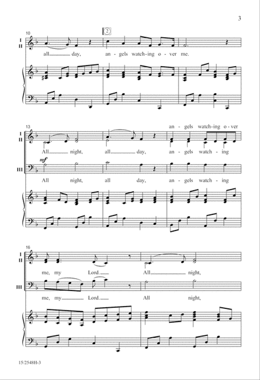 Angels Watching Over Me 3-Part scores gallery preview page 3