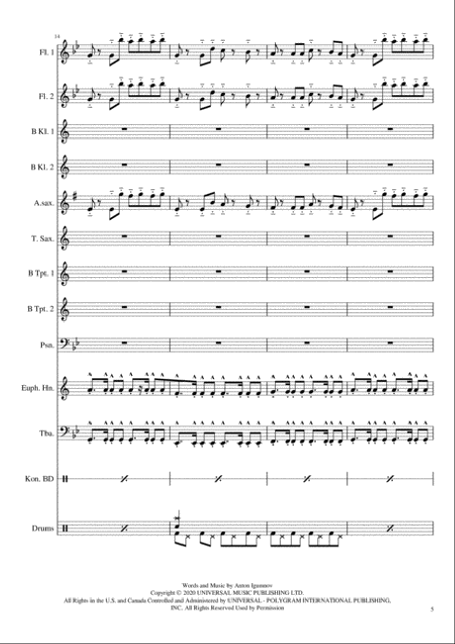 Astronomia Astronomia Concert Band scores gallery preview page 5
