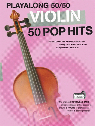 Book cover for Playalong 50/50: Violin - 50 Pop Hits