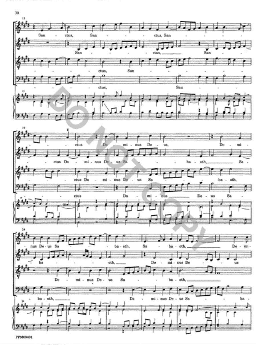 Missa Descendit Angelus Domini 4-Part scores gallery preview page 31