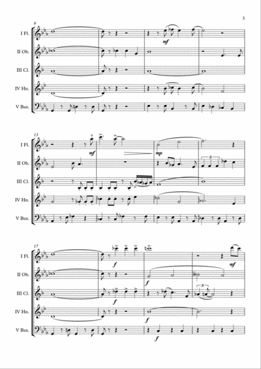 Goldfinger Woodwind Quintet scores gallery preview page 4