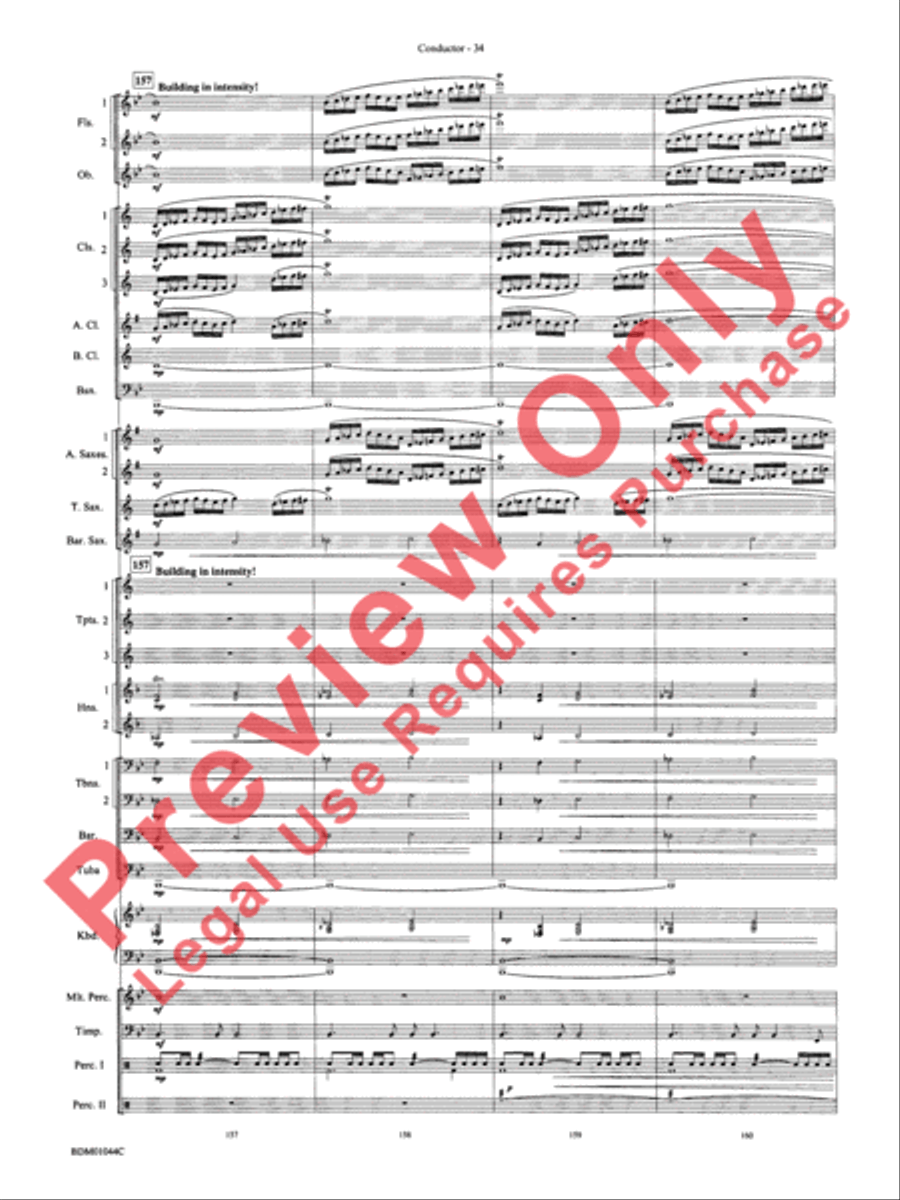 To the Summit! (Strive for the Highest) Concert Band scores gallery preview page 38